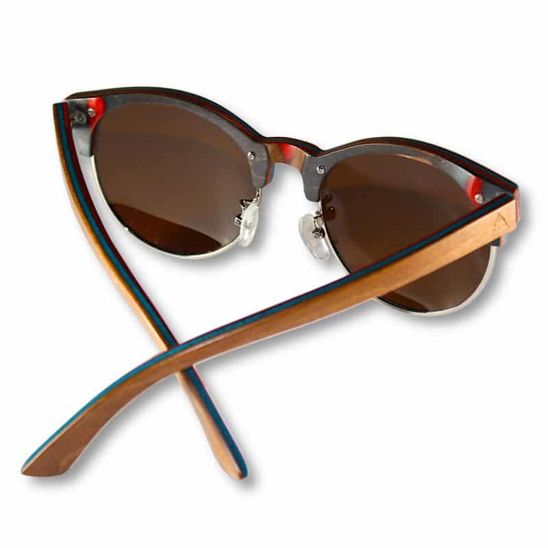 Custom Recycled Skateboard Half Wood Handrail Wooden Sunglasses (WALLACE) - 9