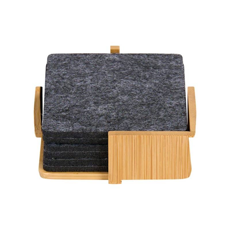 Custom Redmond 6pc Recycled Felt Coaster Set - 1