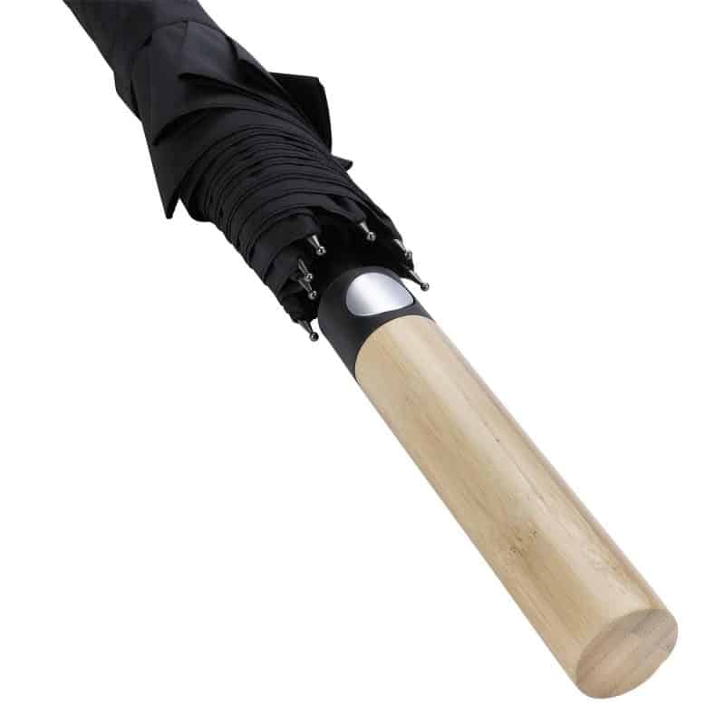 Custom Shed Rain™ 50" RPET Bamboo-Handled Auto-Open Stick Umbrella - 2