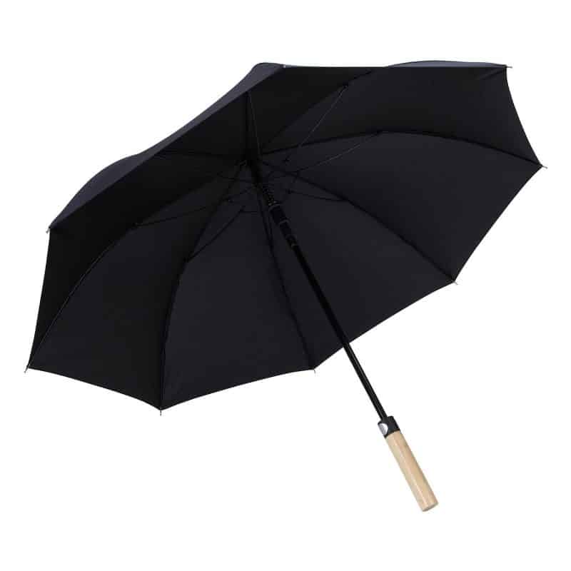 Custom Shed Rain™ 50" RPET Bamboo-Handled Auto-Open Stick Umbrella - 3