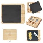 Custom Slate & Bamboo Cheese Server Set - 1