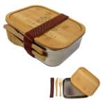 Custom Sophisticate Stainless & Bamboo Bento Box