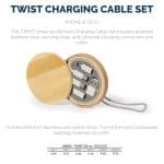 Custom TWIST Bamboo Charging Cable Set (UNION) - 9
