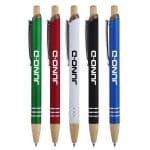 Custom Venosa Velvet-Touch Aluminum Pen w/Bamboo Accents