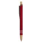 Custom Venosa Velvet-Touch Aluminum Pen w/Bamboo Accents - 9