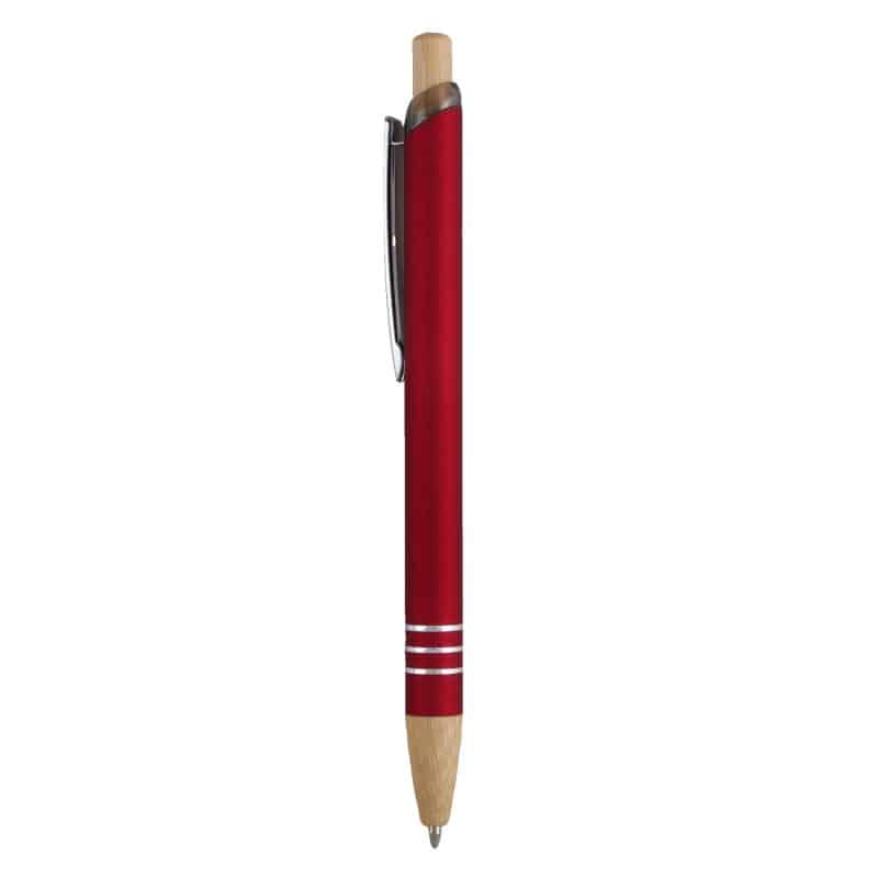 Custom Venosa Velvet-Touch Aluminum Pen w/Bamboo Accents - 9