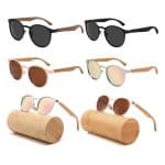 Custom Wood & Steel Rounds Polarized Sunglasses (LOSTRIVER) - 1