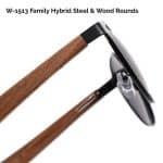 Custom Wood & Steel Rounds Polarized Sunglasses (LOSTRIVER) - 6