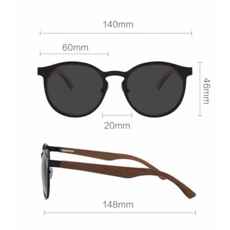 Custom Wood & Steel Rounds Polarized Sunglasses (LOSTRIVER) - 7
