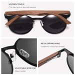 Custom Wood & Steel Rounds Polarized Sunglasses (LOSTRIVER) - 8