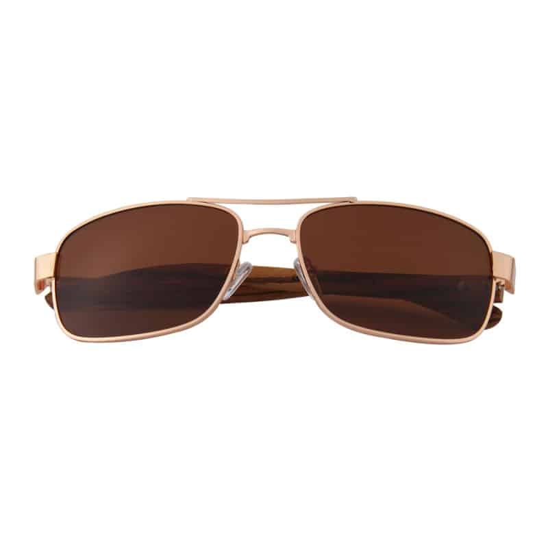 Zebra & Rosewood Series Slim Aviator Sunglasses (TUSK) - 2