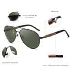 Custom Wooden Hybrid Classic Aviator Series Sunglasses (BOGUS)