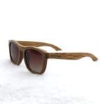 Custom Wooden Modern Zebra Wood Full Jacks Sunglasses (WARMLAKE) - 6