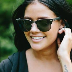Custom Wooden Premium Vintage Browline RetroShade Sunglasses (WILLOW)
