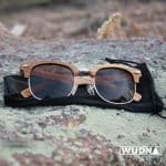 Custom Wooden Premium Vintage Browline RetroShade Sunglasses (WILLOW) - 7