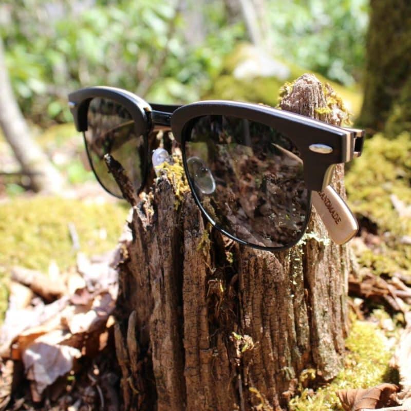 Custom Wooden Premium Vintage Browline RetroShade Sunglasses (WILLOW) - 9
