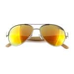 Custom Wooden Series Bamboo Classic Aviator Sunglasses (TETON) - 2