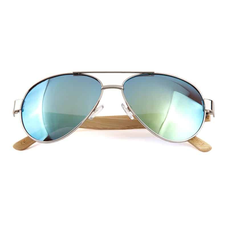Custom Wooden Series Bamboo Classic Aviator Sunglasses (TETON) - 3