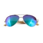 Custom Wooden Series Bamboo Classic Aviator Sunglasses (TETON) - 4