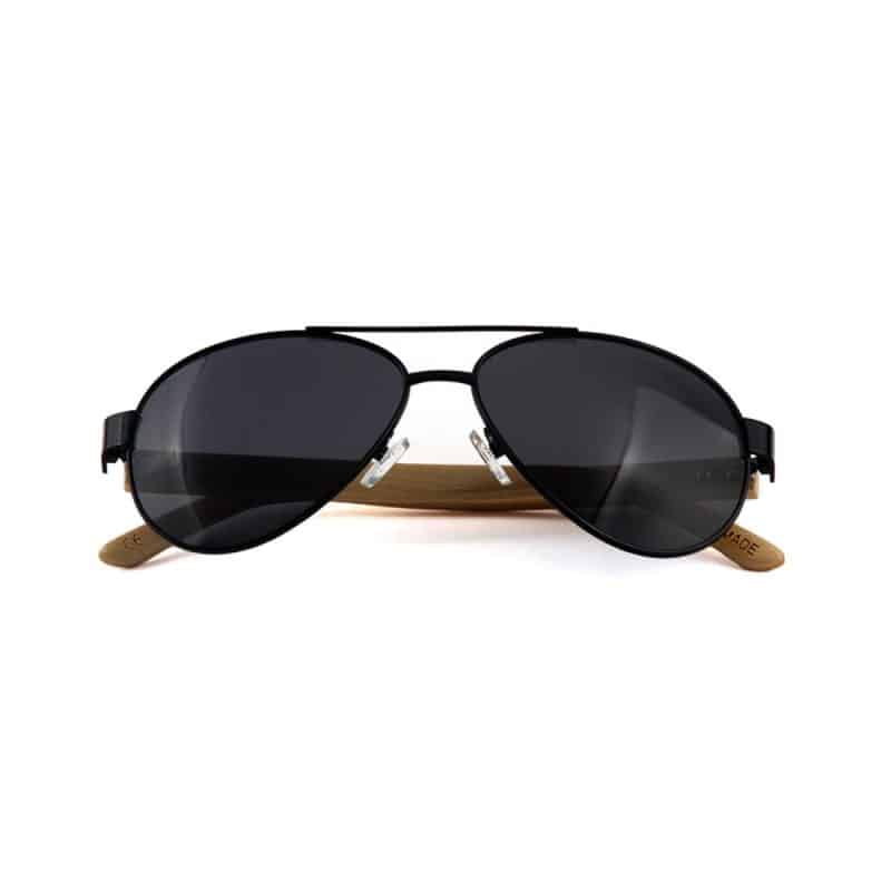 Custom Wooden Series Bamboo Classic Aviator Sunglasses (TETON)