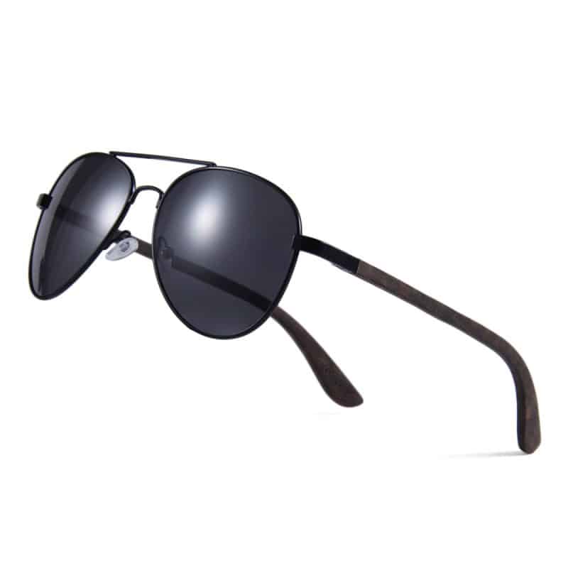 Custom Wooden Series Bamboo Classic Aviator Sunglasses (TETON) - 9
