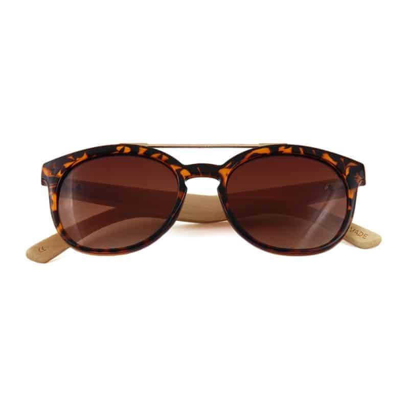 Custom Wooden Series Bamboo Compact Wanderer Sunglasses (BIGBEAR) - 2