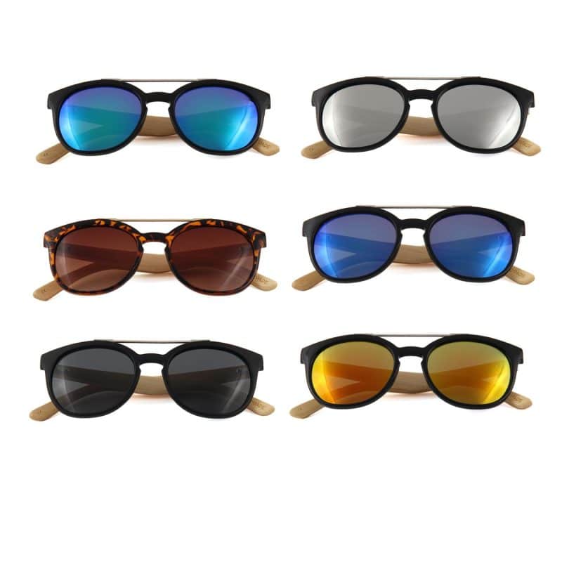 Custom Wooden Series Bamboo Compact Wanderer Sunglasses (BIGBEAR)