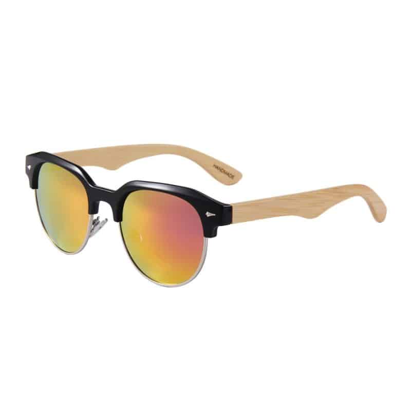 Custom Wooden Series Bamboo Vintage RetroShade Sunglasses (SAINTMARIE) - 6