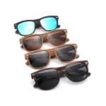 Custom Wooden Series Natural Recycled Skateboard Full Sunglasses