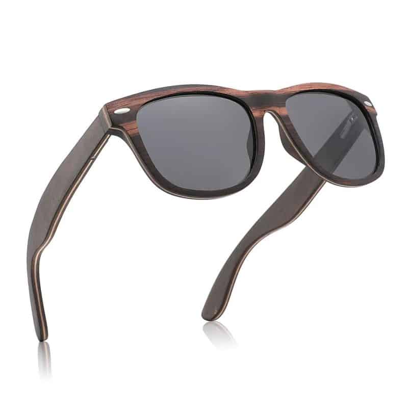 Custom Wooden Series Natural Recycled Skateboard Full Sunglasses - 3