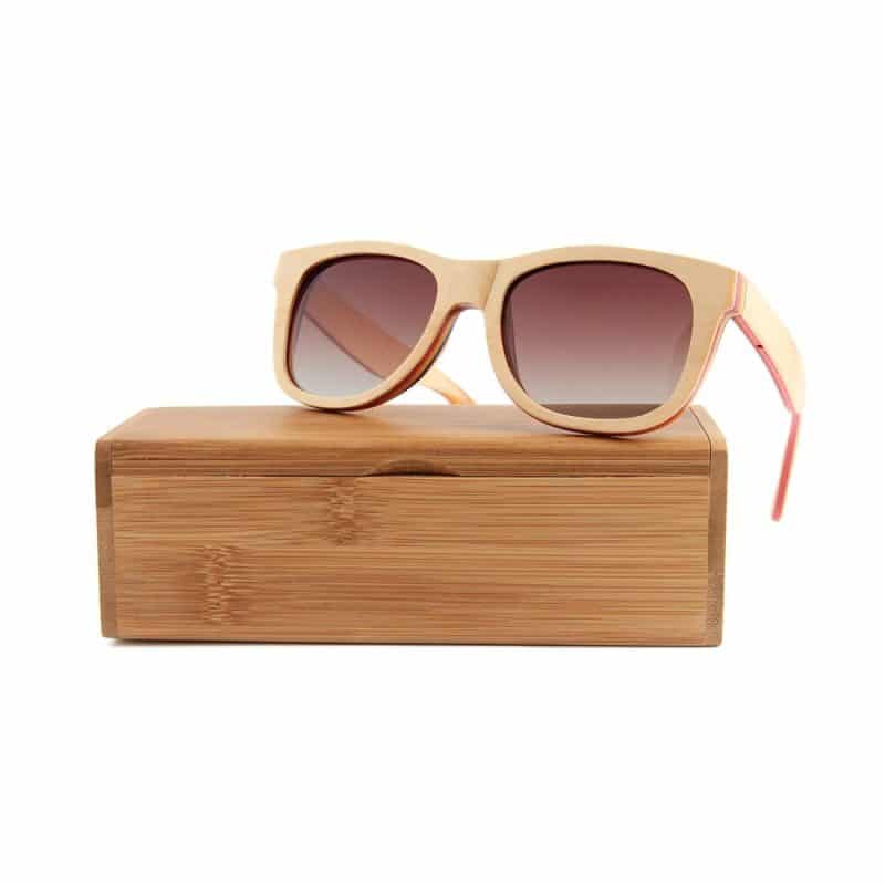 Custom Wooden Series Recycled Skateboard Full Sunglasses (VANCOUVER) - 1
