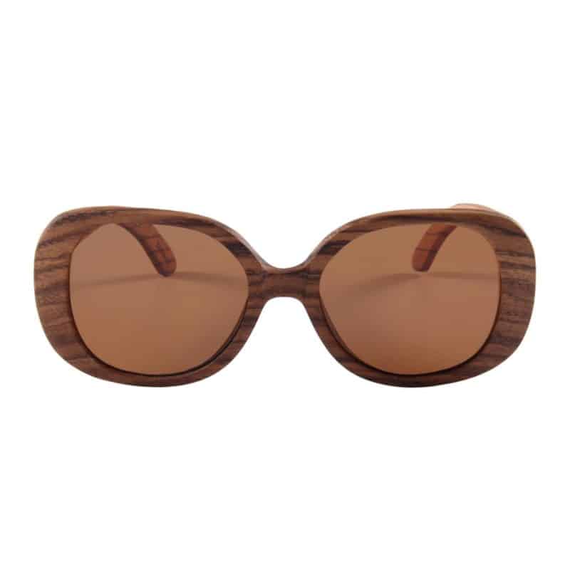 Custom Wooden Series Zebra Full Wood Butterfly Sunglasses (WEISER) - 2