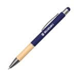 Custom Assia Metal Pen w/Bamboo Grip & Black Refill - 2