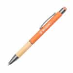 Custom Assia Metal Pen w/Bamboo Grip & Black Refill - 5