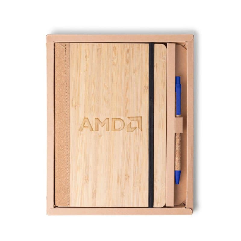 Custom Bamboo & Cork Journal Set - 3