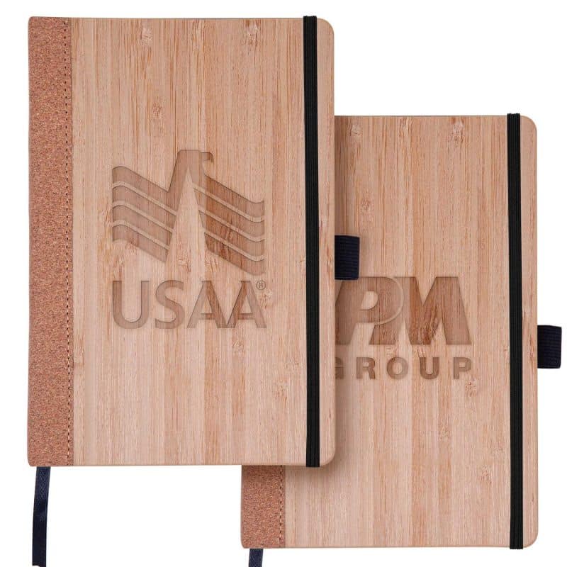 Custom Bamboo Cover Cork Journal - 4