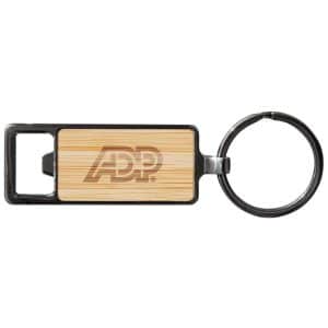 Custom Bamboo Key Chain Bottle Opener