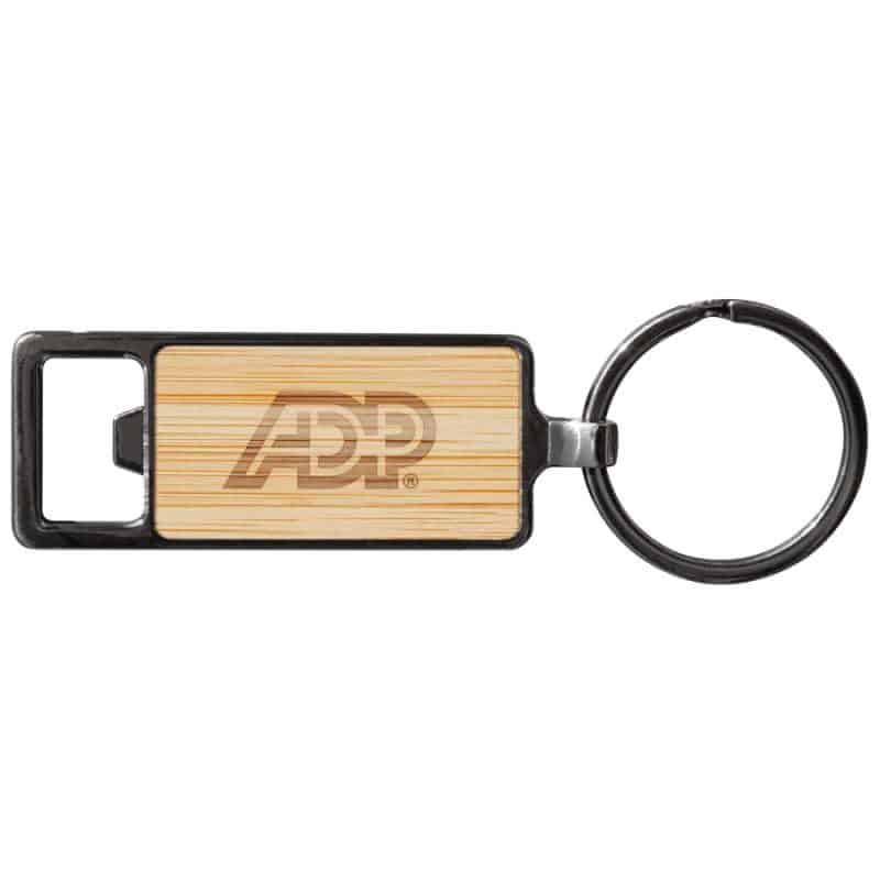 Custom Bamboo Key Chain Bottle Opener