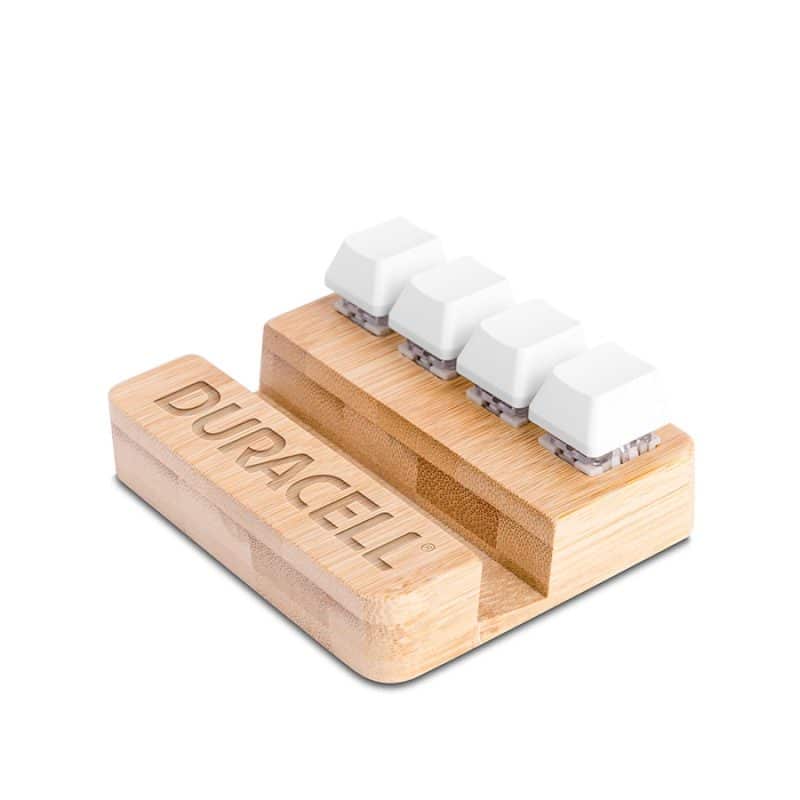 Custom Bamboo Stand & Keypad Stress Reliever - 3