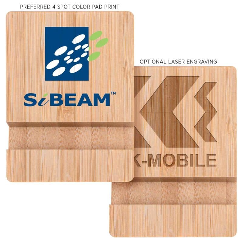 Custom Eco-Friendly Bamboo Mobile Device Holder - 4