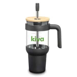 Custom Lanai Glass Travel Mug w/Straw