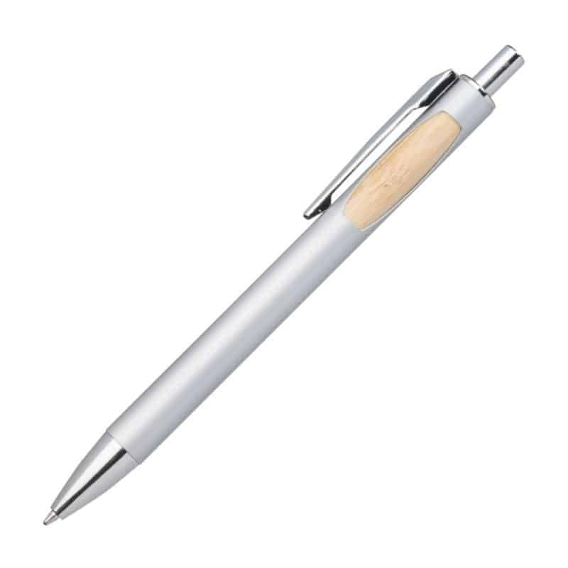 Custom Sylvia Clicker Pen w/Bamboo Accent - 9