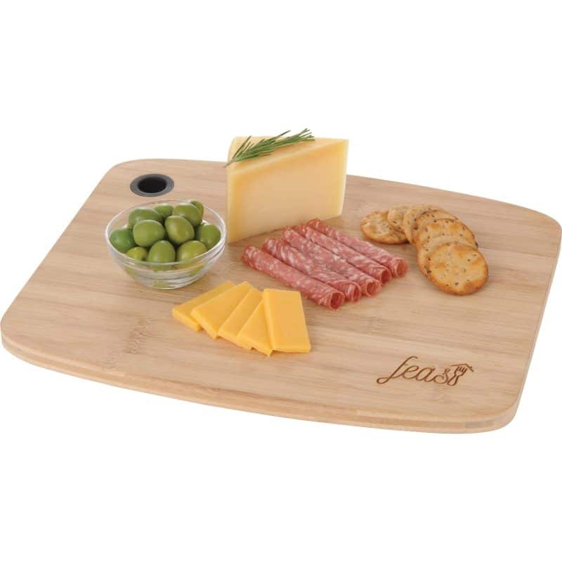 Custom Bamboo Large Cutting Board with Silicone Grip - 3