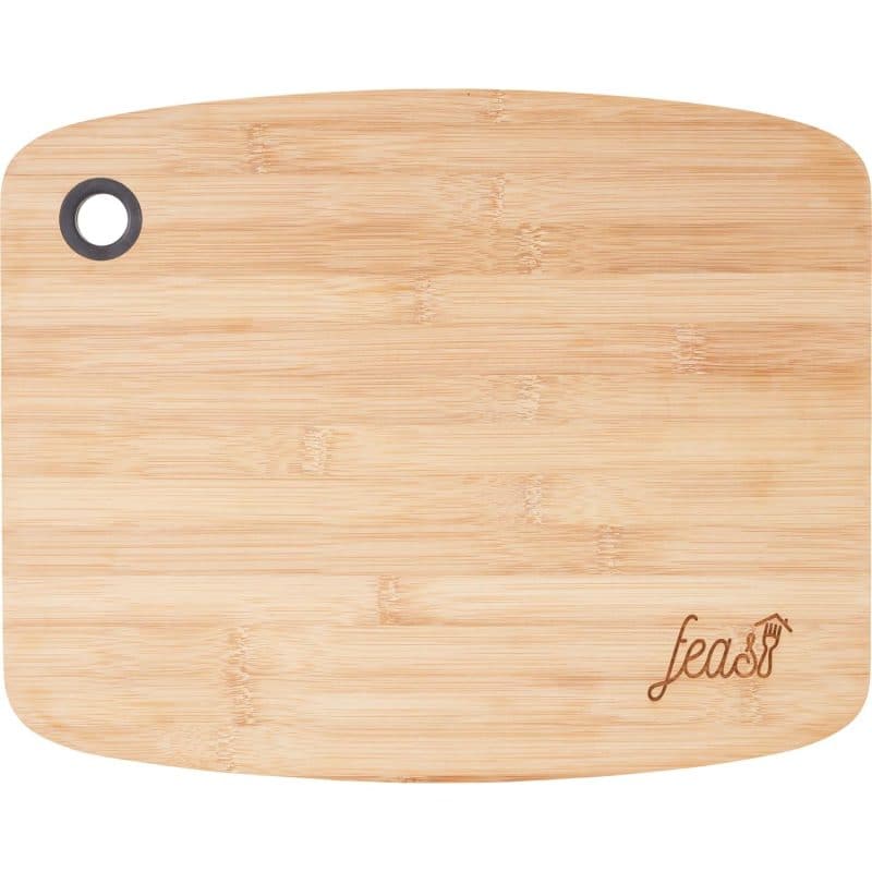 Custom Bamboo Large Cutting Board with Silicone Grip - 6