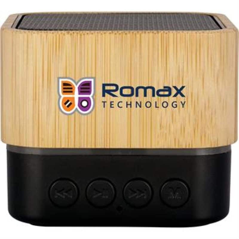 Custom Bamboo Square Bluetooth Speaker - 2