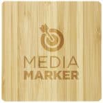 Custom FSC® 100% Bamboo Wireless Charging Pad with Dual Outputs - 6