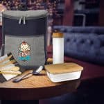 Custom Quilted Bamboo Lunch and Drink Cooler Set - 2