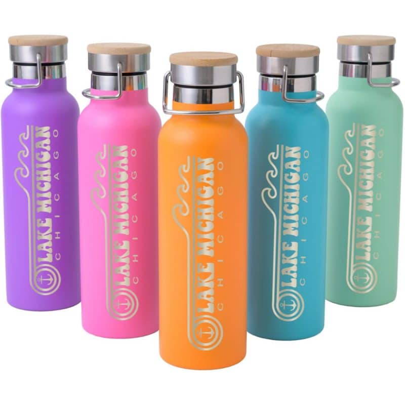 Custom Saratoga Spirit Brite Stainless Water Bottle 20 Oz - 1