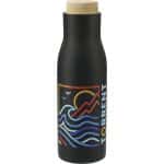 Custom Shaco Copper Vac Bottle w/ FSC® 100% Bamboo Cap 17oz - 2