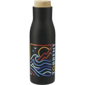 Custom Shaco Copper Vac Bottle w/ FSC® 100% Bamboo Cap 17oz